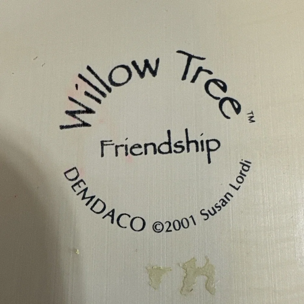 Willow Tree Friendship Plaque Susan Lordi DEMDACO 2001 Forever True Friends‎ 4x4